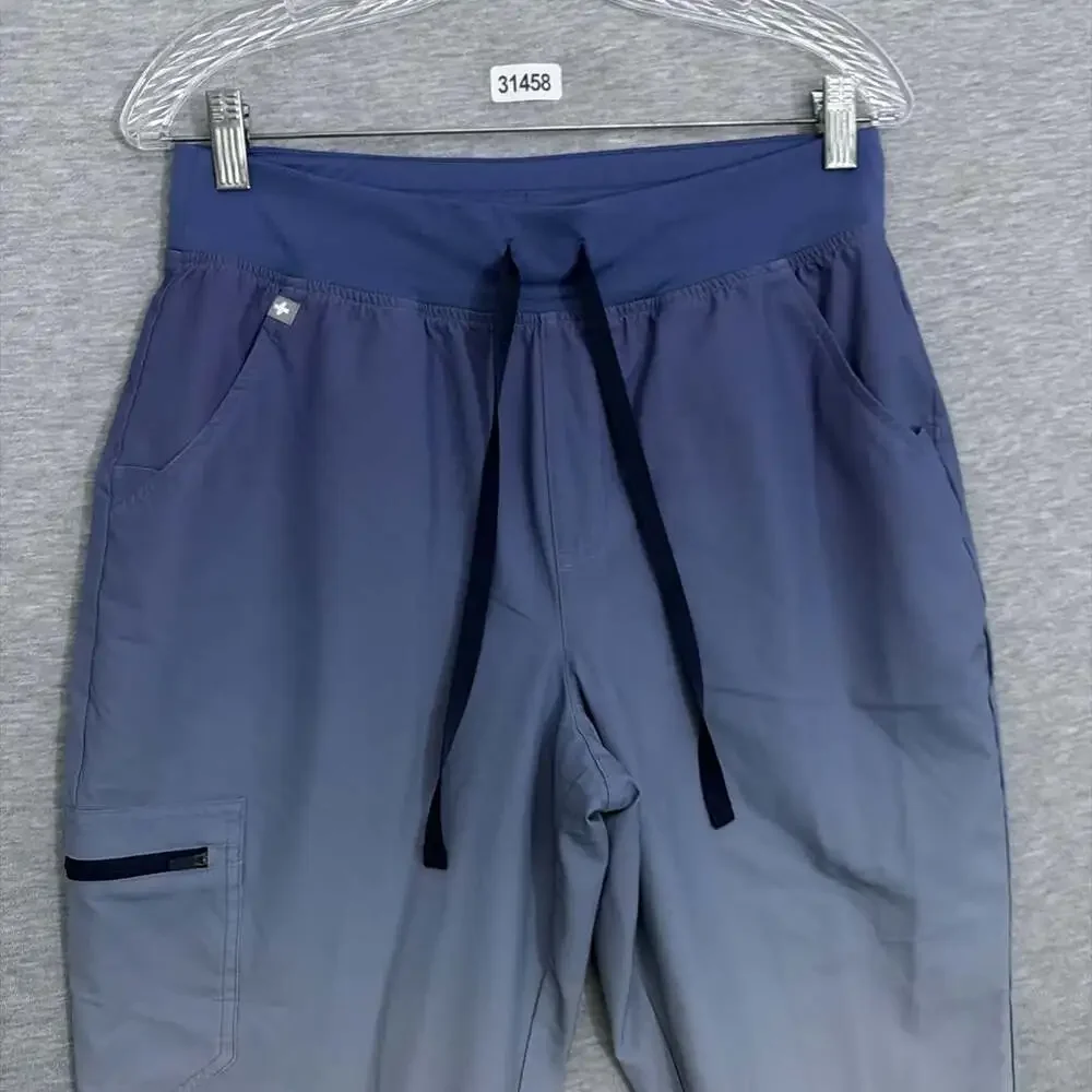 FIGS Womens Size M Blue Ombre Dip Dye Yala Zamora Jogger Scrub Pants